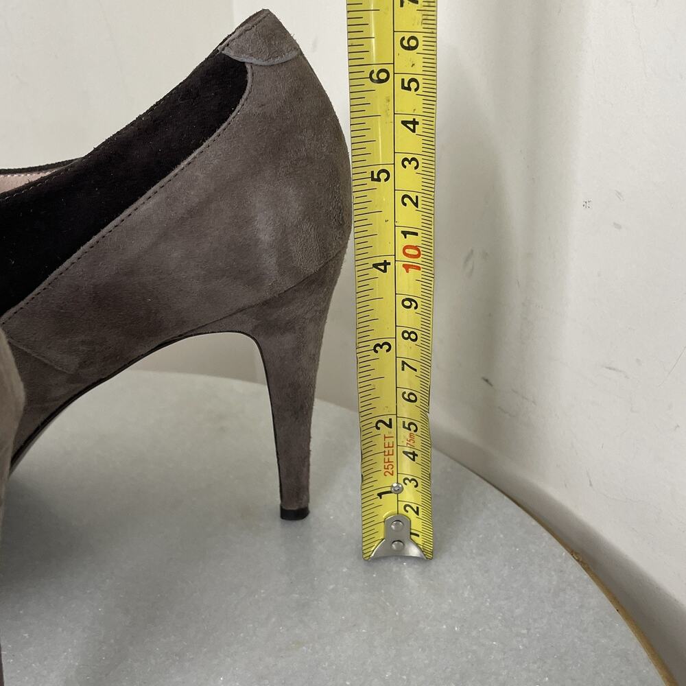 Barney’s New York Brown Suede Lace up Heeled Oxford Shoes Stilettos Sz 40 / Sz 9 - Picture 13 of 16